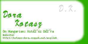 dora kotasz business card
